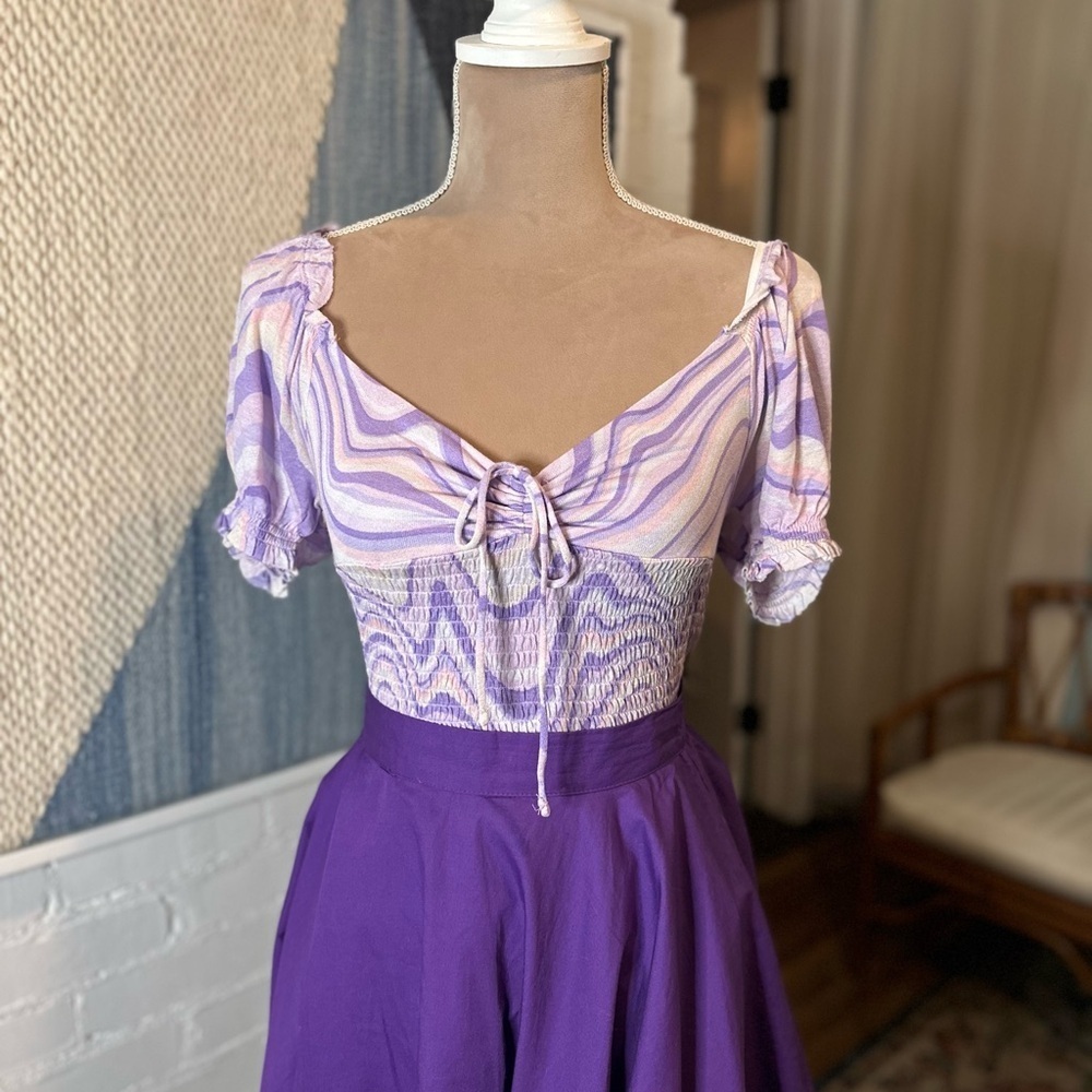 Urban Outfitters Purple Psychedelic Crop Top